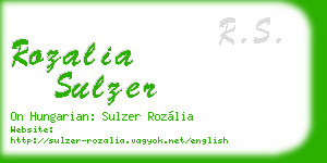 rozalia sulzer business card